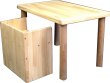 画像2: 小さなお子様から、小学校低学年まで使える〜天然木パイン材の「お子様机」 (2)